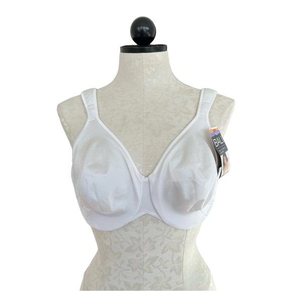 Bali NEW Live It Up Seamless Underwire Bra Petal Pattern White Size 36DD - Picture 7 of 16
